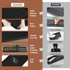 Extra Large Heavy Duty Boot Natural Rubber Shoe Mat for Entryway with Shoes Brush Large Boot Mat Multi-Purpose for Indoor or Outdoor, 16.1x 47.6 Inches - size: 47.6 inch (L) x 16.1 inch (W) x 1.01 inch (H)
