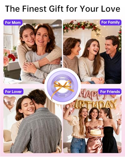 SYNCWIRE Magnetic Phone Ring Holder for MagSafe, 360° Rotation Cell Phone Grip Stand Finger Ring Kickstand Two-Sided Magnet Compatible with iPhone 17 Pro Max 16 15 14 13 12 MagSafe Accessories - color: Single Ring-1PCS-Lavender Lovers