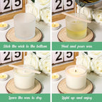 SUPMIND 4oz Candle Jars 12 Pack - Frosted Bulk Small Glass Candle Containers with Bamboo Lids, Stickers and Labels - Dishwasher Safe - color: Frosted, size: 4oz