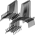 Chumia 18 Pcs Anti Slip Plate Stands for Display, Black Iron Easel Plate Holder Picture Frame Holder Stand for Display Decorative Photo Tabletop Artwork(4, 6, 8 Inch) - size: 4, 6, 8 Inch