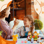 Seenelling 2 Pack Fall Thanksgiving Scarecrow Ready to Paint Your Own Statues 4'' DIY Unpainted Ceramics Figurines Kit Blank Paintable Ceramics Classroom Art and Crafts Decorations - style: Fall Thanksgiving Scarecrow