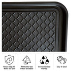 All Weather Boot Tray Set - Set of 4 Large Water-Resistant Plastic Utility Shoe Mats for Indoor and Outdoor Use in All Seasons by Stalwart (Black) - style: 4-Pack