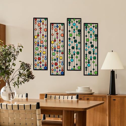 ShxTrade Geometric Metal Wall Decor, Modern Minimalist Geometric Wall Art 3D Abstract for Living Room Metal Wall Sculpture Hanging for Home Bedroom Office (Green) - color: Green