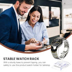2 PCS Clear Watch Display Stand Wrist Jewelry Bracelet Display Stands Rack Shop Showcase Holder Stretchie Bangle Bracelet Display Stand