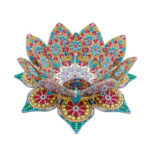 5D DIY Diamond Art Painting PVC Flower Candle Holders Tealight/Tea Light/Votive Candle Holder, for Table Centerpiece Home Décor Party Wedding Dinning-Flower03 - color: Flower03