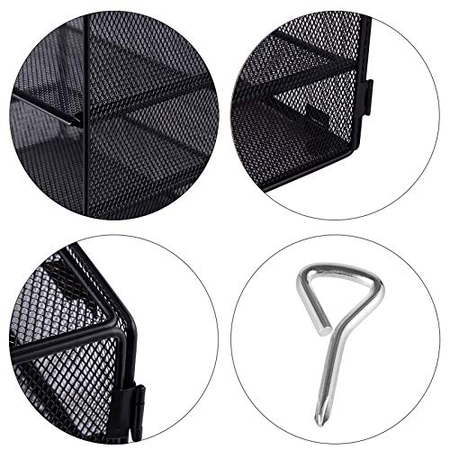 EASEPRES 5 Slot Mesh Desk Organizer Tray, File Paper Letter Folder Holder Desktop Paper Sorter Mail Organization Rack Storage Accessories, for Office Home School Classroom, Black, 2 Pack - color: 5 Tier Black 2pack