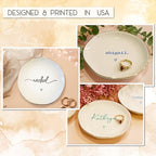 Personalized Ring Dish with Name, Custom Jewelry Tray Gift for Women, Bridesmaids, Mom, Grandma, or Best Friends (1-Name)