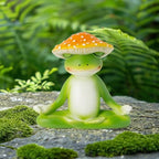Meditation Frog Resin Statue - Yoga Meditation Frog Statue for Desk Living Room Resin Figurine for Home Patio Office Decoration Cute Plant Statues for Tabletop Garden Office Backyard Decor - style: Frog
