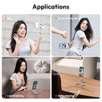 ULANZI MA30 Magnetic Phone Tripod Stand for iPhone - Aluminium Maglock Smartphone Mini Tripod Pocket Cell Phone Stand Strong Magnet Quick Mount Compatible with iPhone 17 16 15 14 13 12 Series, Silver - color: Silver