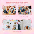 Mostop Poke-in Art Flower Bouquet DIY Craft Kit for Girls Age 4-5 6-7 8-12, Mess-Free Button Felt Flower Making Set, Creative Activity Educational Birthday Gift Toys for 6-8 8-10 Year Old Kids