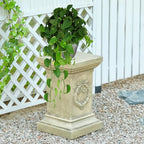 19.57" Tall Garden Pedestal Stand for Statues, Heavy Duty Magnesium Oxide Plant Stand, Weatherproof Outdoor Pedestal for Sculptures, Flower Pots, Decor – Sturdiness Plinth Base Statue Riser