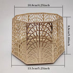 3 Wick Candle Holder, Shell Design Candle Jar Holder for 4-Inch Diameter Jars (5.25" D x 3.5" H) (Rose Gold) - color: Rose Gold
