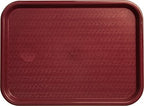 Carlisle FoodService Products CT121661 Café Standard Cafeteria / Fast Food Tray, 12" x 16", Burgundy - color: Burgundy