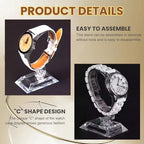 2 PCS Clear Watch Display Stand Wrist Jewelry Bracelet Display Stands Rack Shop Showcase Holder Stretchie Bangle Bracelet Display Stand