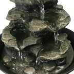 Spinning Orb Rock Cascading Tabletop Fountain, Zen Meditation Indoor Waterfall Feature with LED Light for Home Office Bedroom Relaxation - color: 8 3/10"
