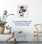 Banksy Poster - 8x10 Funny Gangster Snow White Hand Grenade - Urban Graffiti Wall Art Decor, Room Decoration for Bedroom, Dorm, Living Room - Gift for Teens, Street Art Fans, Men Women