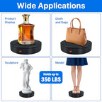 360 Rotating Platform, 12.6 Inch /32cm Motorized Electric Turntable, 350lbs Capacity Motorized Rotating Display Stand with Remote, Heavy Duty Photography Turntable for Human/Product