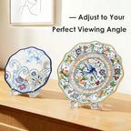 2 Pack Acrylic Easel Display，Plate Stands for Display，Adjustable Clear Display Holder for 7" to 12" Platter, Book, Card, Frame, Picture, Artwork, Plaque - size: Large - 2pack（7“-12”）