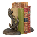 Design Toscano Maritime Anchor Cast Iron Sculptural Bookend Pair - style: Maritime Anchor