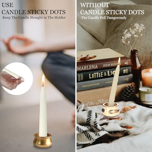 Meditation Bayberry Taper Candles Set, 20 Minute Bayberry Mini Prayer Candles, 30 pcs Small Wishing Candle with Brass Candle Holders for Home Yoga - color: Bayberry Ivory, size: 30 Pack