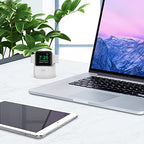 AhaStyle iWatch Stand Silicone Charging Dock Holder for Apple Watch Ultra 3, Ultra 2, Ultra, SE3, SE2, SE, Series 11 10 9 8 7 6 5 4 3 2 1 (49/46/45/44/42/41/40/38mm), Supports Nightstand Mode (White) - color: White