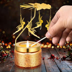 Kunrsug Girl with Wings Rotating Scented Candles Gift Set for Birthdays, Christmas, Thanksgiving, or As A Unique Present for Your Mom, Sister, Girlfriend, Colleagues, Friends, or A Dear Friend - style: Girl with Wings