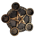 Star Candle Holder Pentacle Altar Plate Resin Tealight Holder Tray Witchcraft Altar Supplies for Witchcraft Wiccan Tarot Supplies