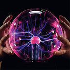 Discovery™ Plasma Globe Lamp, Touch & Sound Sensitive Lightning, Interactive Electric Plasma Ball for Hands-On STEM Learning, Plug-in Bedroom & Desktop Decorative lamp - style: Black Pyramid Base