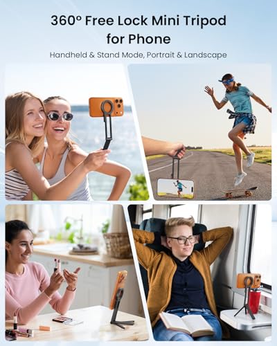 Magnetic Phone Tripod Magnetic Smartphone Stand Phone Mount Tripod for iPhone for Magsafe Selfie Stick