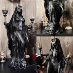 Hecate Statue,Underworld Hekate,The Witch of The Night,Hecate Greek Goddess with Her Hounds of Magic Resin Sculpture (A) - color: A