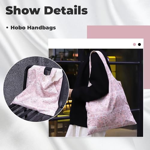 DGAZ Designer Shoulder Bags for Women, Luxury Tote Bag with Zipper, Large Shoulder Hobo Bags - color: Peach Blossoms