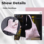 DGAZ Designer Shoulder Bags for Women, Luxury Tote Bag with Zipper, Large Shoulder Hobo Bags - color: Peach Blossoms