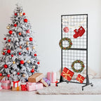 3-Pack Gridwall Panel Display Stand, 2'x5.5' Heavy Duty Floor Standing Rack with Detachable Girdwall, Movable Silent Wheel, Easy to Transport, Ideal for Retail & Craft Fairs - color: 3