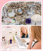 Jewelry Display Stand, Earring Necklace Ring Holder, Model Dress High heeled Shoes Earring Necklace Ring Jewelry Holder Stand Display (White) - color: White