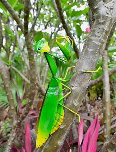 GIFTME 5 Metal Mantis Garden Yard Art Decor,Praying Mantis Outdoor Wall Decor for Garden,Patio,Tree,Fence,Lawn Ornaments Set of 2 - style: Mantis