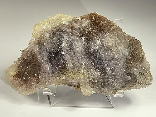 HQRP-Crystal 3-7/8" Acrylic Display Stand Pedestal for Crystal Heart / Slice/ Slab / Fossil and Other Collectible Stones - size: 3-7/8"