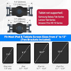 AboveTEK Retail Kiosk iPad Stand, 360° Rotating Commercial POS Tablet Stand, Fits 6"-13" (Screens) iPad mini Pro-Business Swivel Tablet Holder, for Store Office Reception Kitchen Desktop (Black) - color: Black
