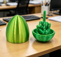 3D Printing Friendly Gesture Egg Tabletop Ornament, Suitable for bedrooms and Living Rooms - color: Green