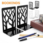 Book Ends Metal Bookends Heavy Duty Non-Skid Bookend Book Holder Bookend Supports Premium Iron Book Stopper for School Home Office Study Room(7x4.7x3.5inch)