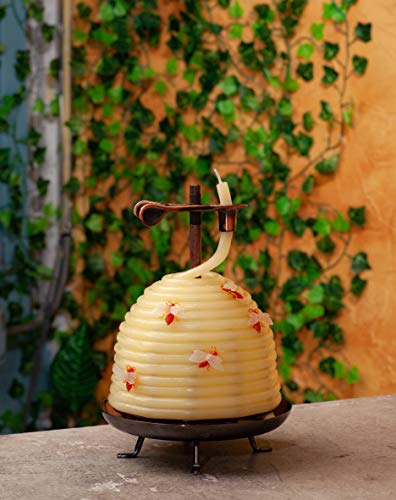 Candle by the Hour 70-Hour Beehive Candle, Eco-friendly Natural Beeswax with Cotton Wick - size: Beehive Candle Standard