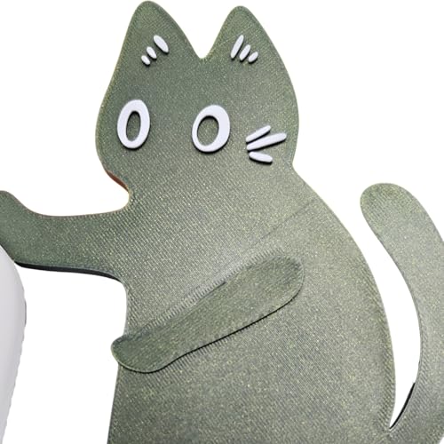 Cat Push Flower Vase for Home Decor Cute Vases for Table Room Decor Unique Lollipop Vases for Women (Small Galaxy Green White) - size: Small Galaxy Green White
