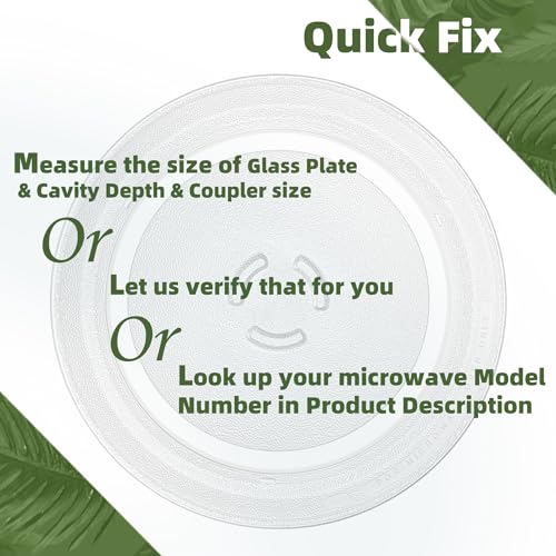 12.75" Microwave Plate Replacement for 481941879728 Whirlpool Microwave Glass Plate Compatible With 12 3/4 inch Whirlpool Microwave Plate - size: 12.75" Ring Shape Hole