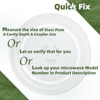 12.75" Microwave Plate Replacement for 481941879728 Whirlpool Microwave Glass Plate Compatible With 12 3/4 inch Whirlpool Microwave Plate - size: 12.75" Ring Shape Hole