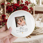 Personalized Mom Photo Jewelry Tray, Forever You Little Girl Jewelry Dish; Personalized Grandma Photo Trinket Tray, Mother of the Bride Gifts, Mothers Day Gift for Grandma Mama - color: Jewelry Dish 1