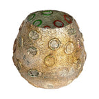 Creative Co-Op Dots Glass Tea Light Votive Holder, Brass