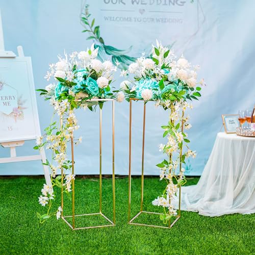 Gold Flower Stand for Table: 31.5” Tall Centerpiece Stand for Wedding Table Reception Floral Center Pieces with Home Decoration Party Event 2 PCS - size: 31.5 INCH-2PCS
