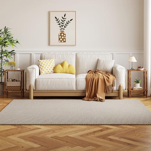 TUTOTAK End Table, Side Table, Nightstand, 2-Tier Storage Shelf, Sofa Side Table for Small Space, Living Room, Bed Room, Brown TB01BB034C - color: Brown