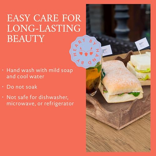Mela Artisans Ottoman Wooden Serving Tray | Large, Scallop | Decorative Mango Wood | Serve Breakfast, Other Foods, Coffee and Tea | Rustic Home Decor | 16" x 12” x 2.5”