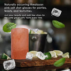 Pride of India | Pink Salt Crystal Accessories (Pink Salt Crystal Shot Glass - Round Shape) | Perfect for cocktails, shooters, tequila | Stylish & Trendy | Highest Quality & Food-Grade - color: Pink Salt Crystal Shot Glass - Round Shape