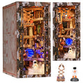 MiniCity Book Nook Kit, DIY Miniature Dollhouse Kit 3D Puzzles for Adults Tiny House Mini Home Craft Bookshelf Nook Puzzle Book Decor Gifts for Teenagers Book Lovers (Aerospace Foundry) - style: Aerospace Foundry
